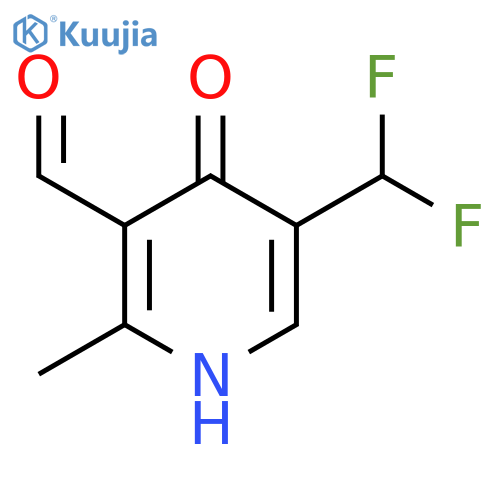 5-(Difluoromethyl)-4-hydroxy-2-methylpyridine-3-carboxaldehyde structure