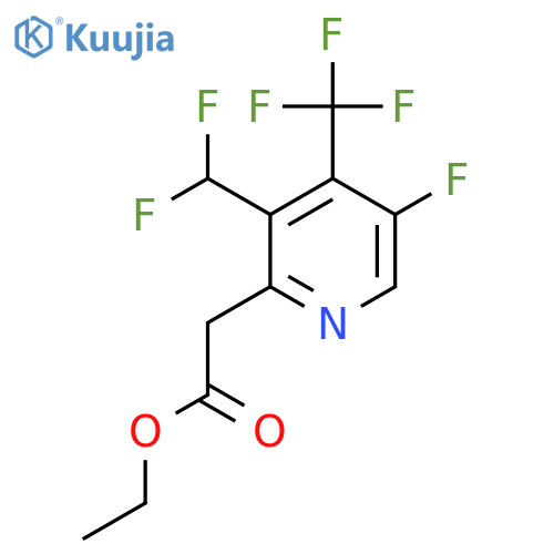 Ethyl 3-(difluoromethyl)-5-fluoro-4-(trifluoromethyl)pyridine-2-acetate structure