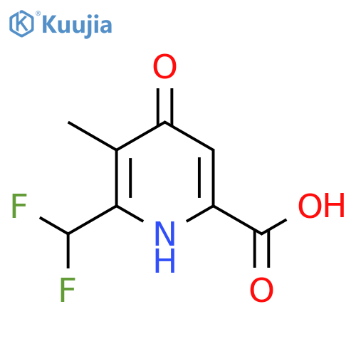2-(Difluoromethyl)-4-hydroxy-3-methylpyridine-6-carboxylic acid structure