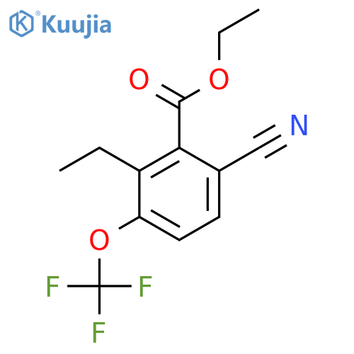 Ethyl 6-cyano-2-ethyl-3-(trifluoromethoxy)benzoate structure