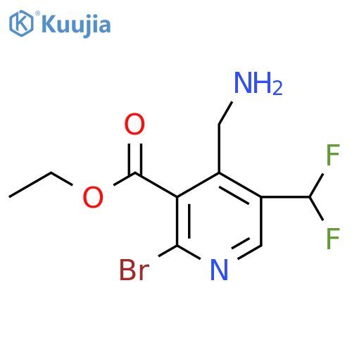 Ethyl 4-(aminomethyl)-2-bromo-5-(difluoromethyl)pyridine-3-carboxylate structure