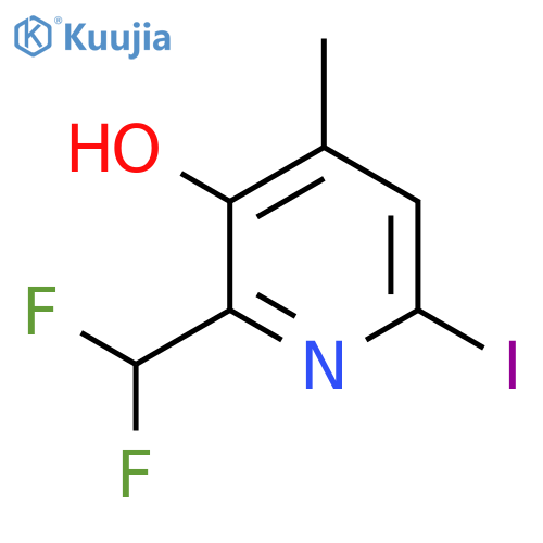 2-(Difluoromethyl)-3-hydroxy-6-iodo-4-methylpyridine structure