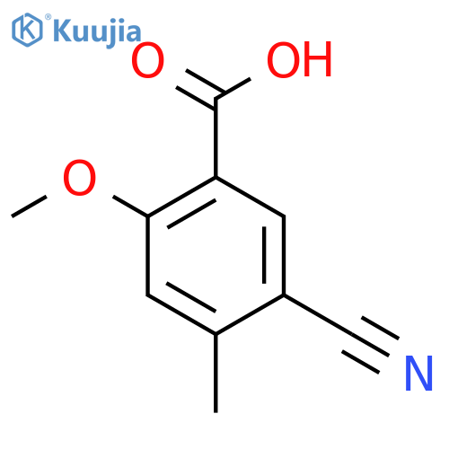 5-Cyano-2-methoxy-4-methylbenzoic acid structure