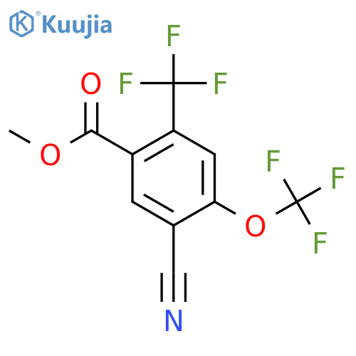 Methyl 5-cyano-4-trifluoromethoxy-2-(trifluoromethyl)benzoate structure