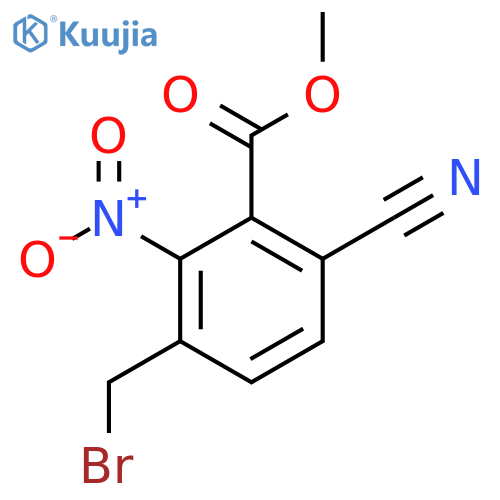 Methyl 3-bromomethyl-6-cyano-2-nitrobenzoate structure