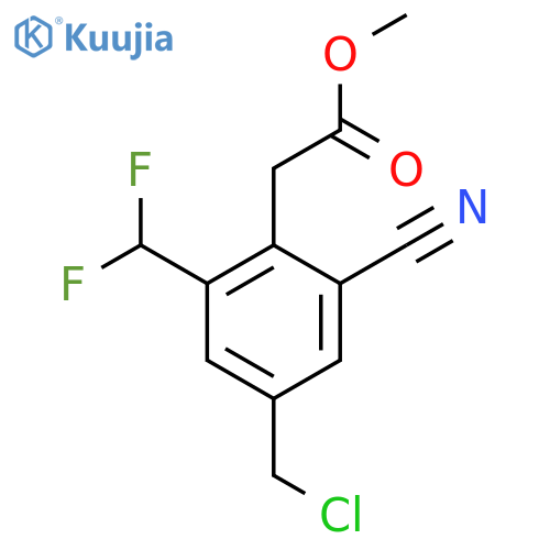Methyl 4-chloromethyl-2-cyano-6-(difluoromethyl)phenylacetate structure