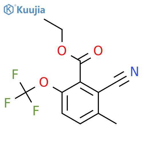 Ethyl 2-cyano-3-methyl-6-(trifluoromethoxy)benzoate structure