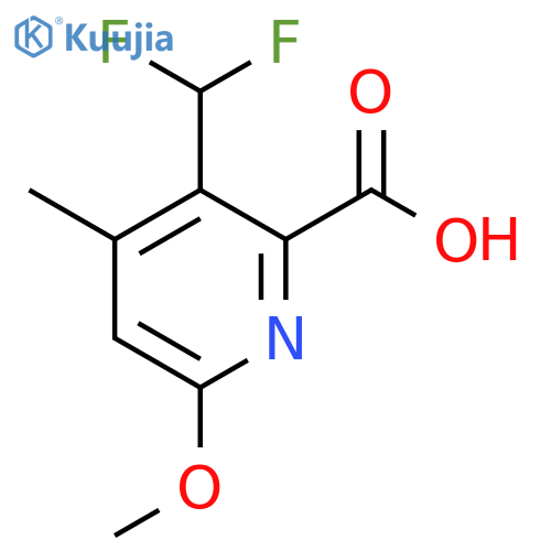 3-(Difluoromethyl)-6-methoxy-4-methylpyridine-2-carboxylic acid structure