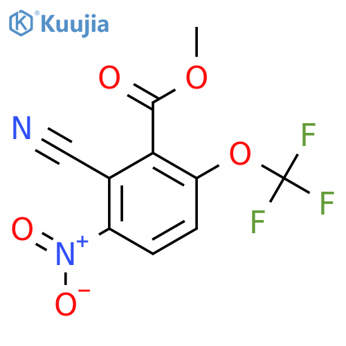 Methyl 2-cyano-3-nitro-6-(trifluoromethoxy)benzoate structure