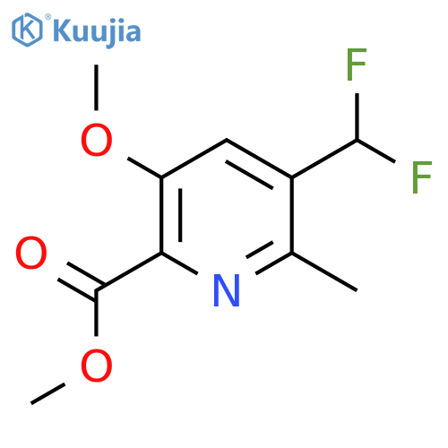 Methyl 3-(difluoromethyl)-5-methoxy-2-methylpyridine-6-carboxylate structure