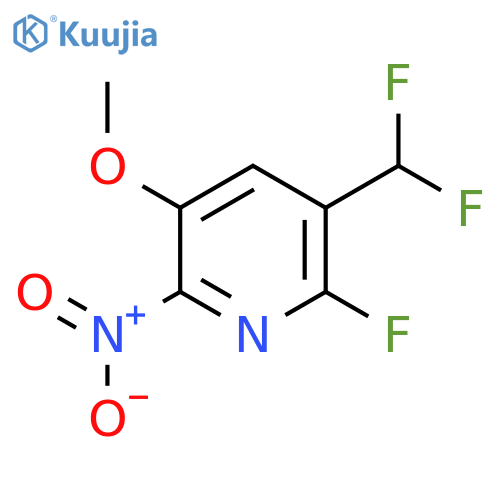 3-(Difluoromethyl)-2-fluoro-5-methoxy-6-nitropyridine structure