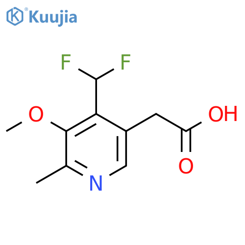4-(Difluoromethyl)-3-methoxy-2-methylpyridine-5-acetic acid structure