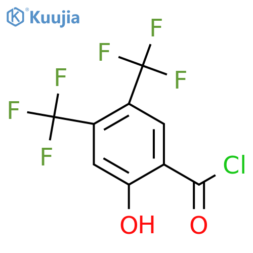 4,5-Bis(trifluoromethyl)-2-hydroxybenzoyl chloride structure