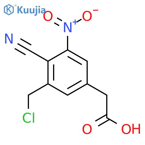 3-Chloromethyl-4-cyano-5-nitrophenylacetic acid structure