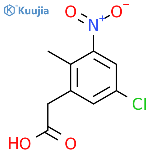 5-Chloro-2-methyl-3-nitrophenylacetic acid structure