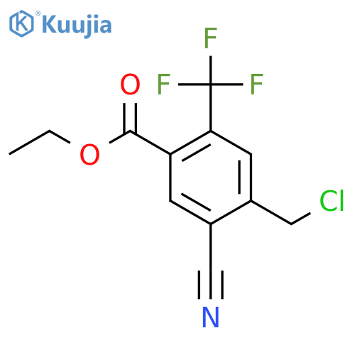 Ethyl 4-chloromethyl-5-cyano-2-(trifluoromethyl)benzoate structure