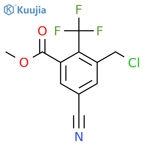 Methyl 3-chloromethyl-5-cyano-2-(trifluoromethyl)benzoate structure