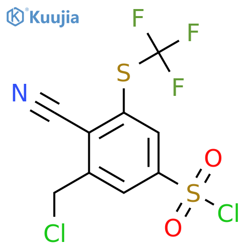 3-Chloromethyl-4-cyano-5-(trifluoromethylthio)benzenesulfonyl chloride structure