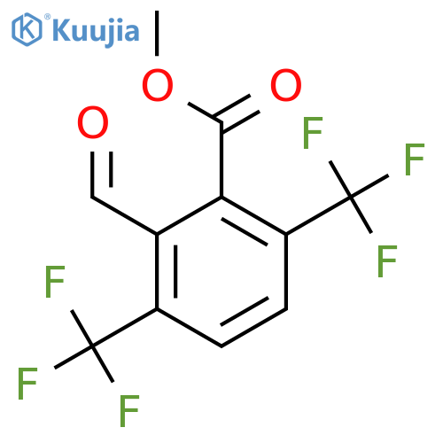 Methyl 3,6-bis(trifluoromethyl)-2-formylbenzoate structure