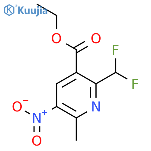 Ethyl 2-(difluoromethyl)-6-methyl-5-nitropyridine-3-carboxylate structure