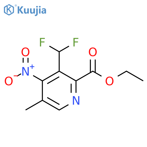 Ethyl 3-(difluoromethyl)-5-methyl-4-nitropyridine-2-carboxylate structure