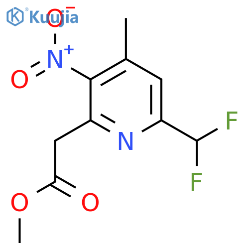 Methyl 6-(difluoromethyl)-4-methyl-3-nitropyridine-2-acetate structure