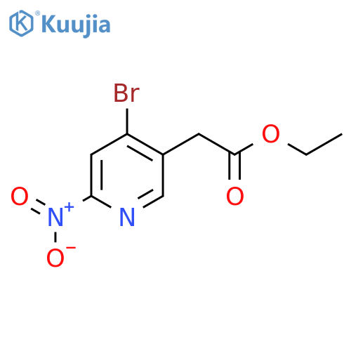 Ethyl 4-bromo-2-nitropyridine-5-acetate structure