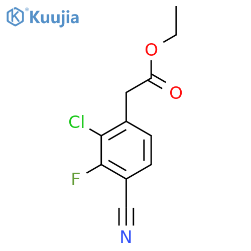 Ethyl 2-chloro-4-cyano-3-fluorophenylacetate structure