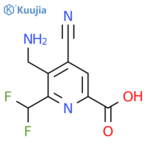 3-(Aminomethyl)-4-cyano-2-(difluoromethyl)pyridine-6-carboxylic acid structure