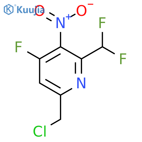 6-(Chloromethyl)-2-(difluoromethyl)-4-fluoro-3-nitropyridine structure