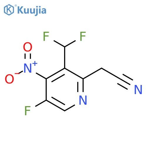 3-(Difluoromethyl)-5-fluoro-4-nitropyridine-2-acetonitrile structure