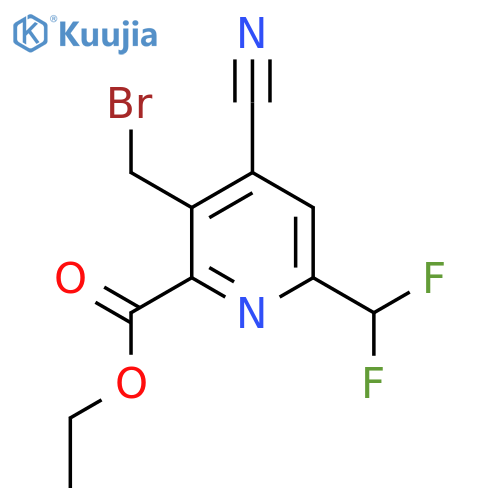 Ethyl 3-(bromomethyl)-4-cyano-6-(difluoromethyl)pyridine-2-carboxylate structure