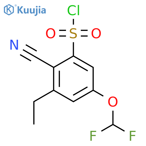 2-Cyano-5-difluoromethoxy-3-ethylbenzenesulfonyl chloride structure