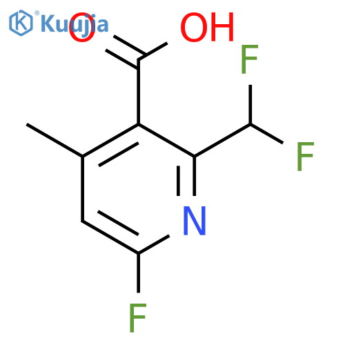 2-(Difluoromethyl)-6-fluoro-4-methylpyridine-3-carboxylic acid structure