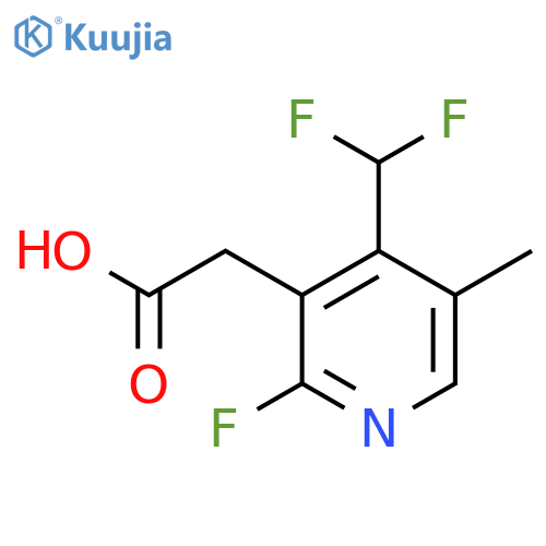 4-(Difluoromethyl)-2-fluoro-5-methylpyridine-3-acetic acid structure