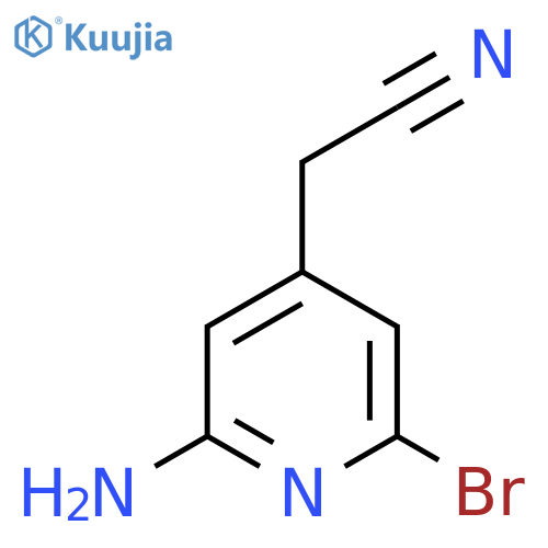 2-Amino-6-bromopyridine-4-acetonitrile structure