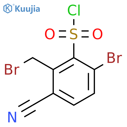 6-Bromo-2-bromomethyl-3-cyanobenzenesulfonyl chloride structure