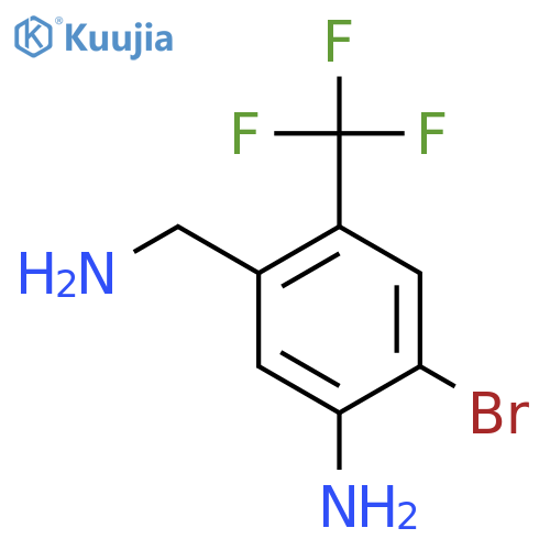 5-Amino-4-bromo-2-(trifluoromethyl)benzylamine structure