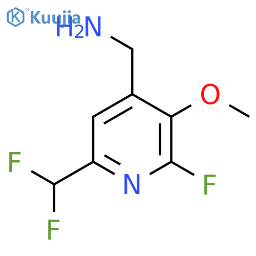 4-(Aminomethyl)-6-(difluoromethyl)-2-fluoro-3-methoxypyridine structure
