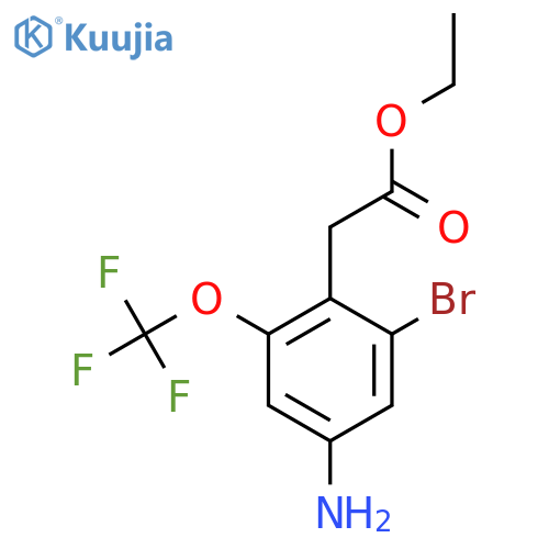 Ethyl 4-amino-2-bromo-6-(trifluoromethoxy)phenylacetate structure