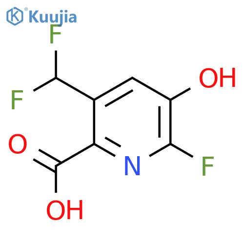 5-(Difluoromethyl)-2-fluoro-3-hydroxypyridine-6-carboxylic acid structure