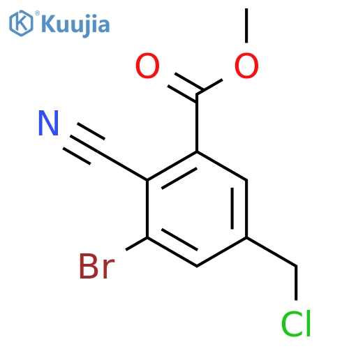 Methyl 3-bromo-5-chloromethyl-2-cyanobenzoate structure