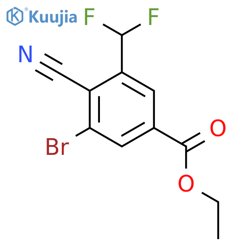 Ethyl 3-bromo-4-cyano-5-(difluoromethyl)benzoate structure