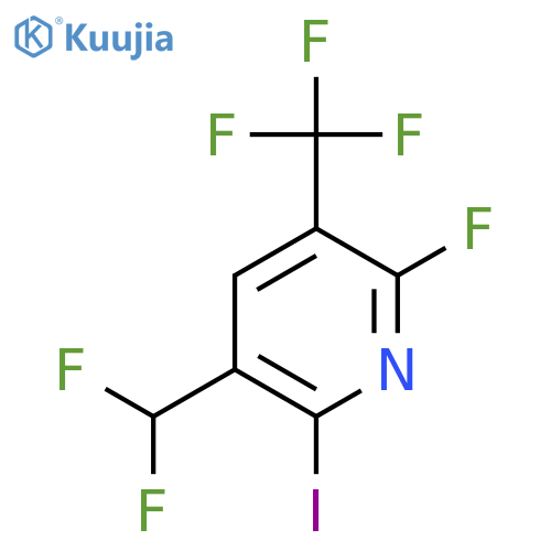3-(Difluoromethyl)-6-fluoro-2-iodo-5-(trifluoromethyl)pyridine structure