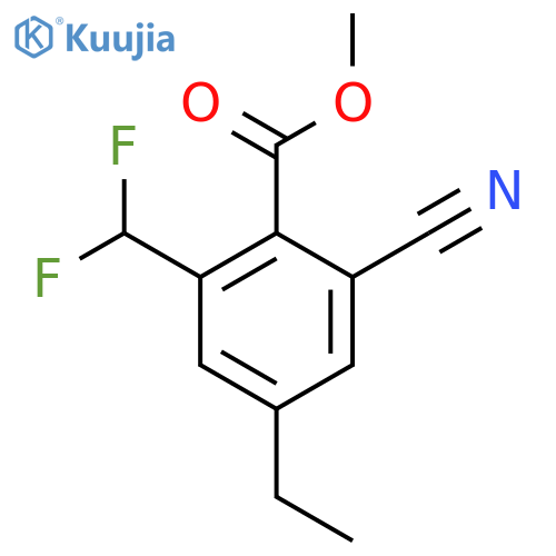 Methyl 2-cyano-6-difluoromethyl-4-ethylbenzoate structure