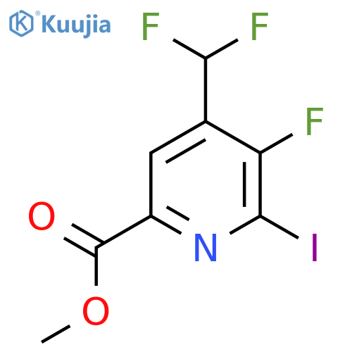 Methyl 4-(difluoromethyl)-3-fluoro-2-iodopyridine-6-carboxylate structure