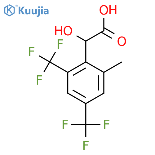 2,4-Bis(trifluoromethyl)-6-methylmandelic acid structure