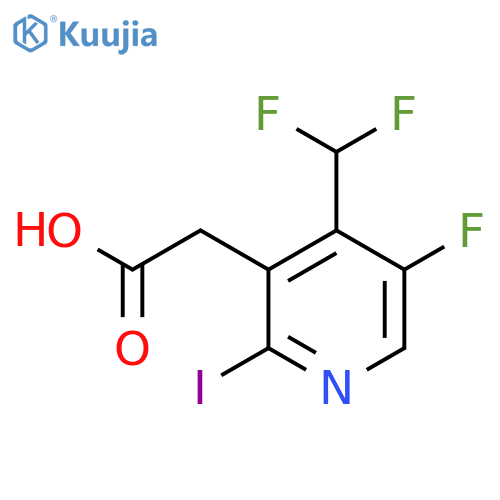4-(Difluoromethyl)-5-fluoro-2-iodopyridine-3-acetic acid structure