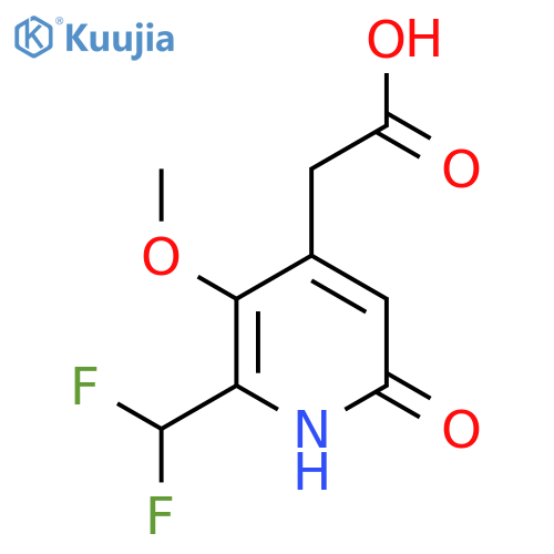 2-(Difluoromethyl)-6-hydroxy-3-methoxypyridine-4-acetic acid structure