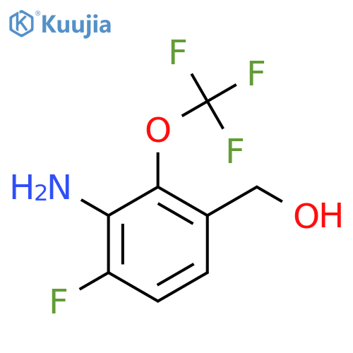 3-Amino-4-fluoro-2-(trifluoromethoxy)benzyl alcohol structure